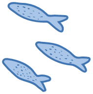 Group of fish graphic